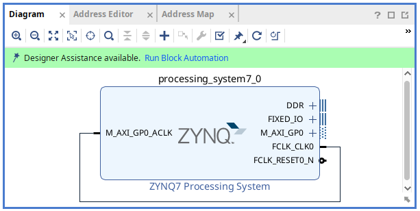 Use the FPGA clock output as clock input for the processing system