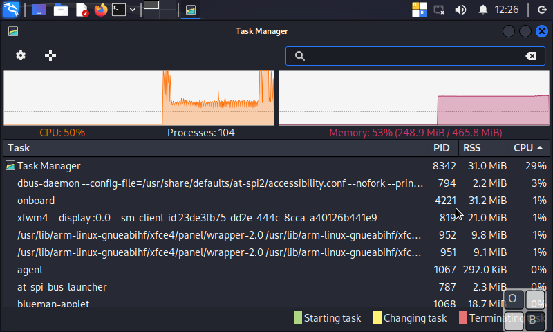 ~30% cpu usage, only by opening task manager